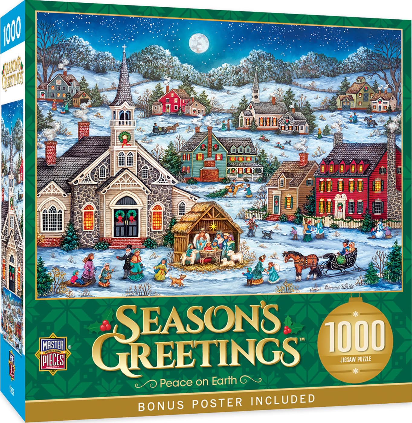 1000 Piece Christmas Jigsaw Puzzle - Peace on Earth - 19.25"x26.75"