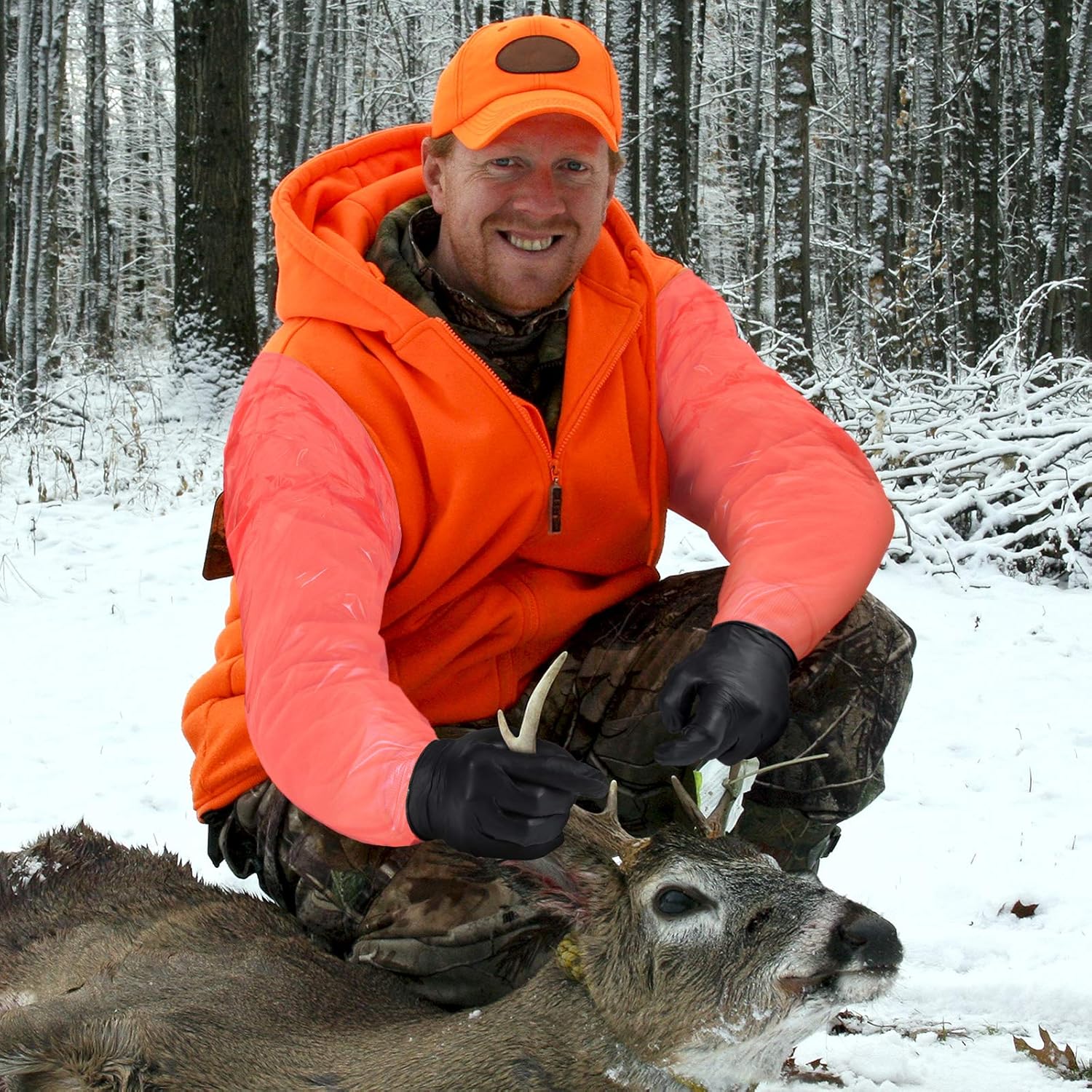 20 Pairs Disposable Nitrile Mittens Hunting Deer Gutting Mittens Cleaning Mittens Field Dressing Mittens with Long and Short Gut Mitten Combo Pack : Sports & Outdoors