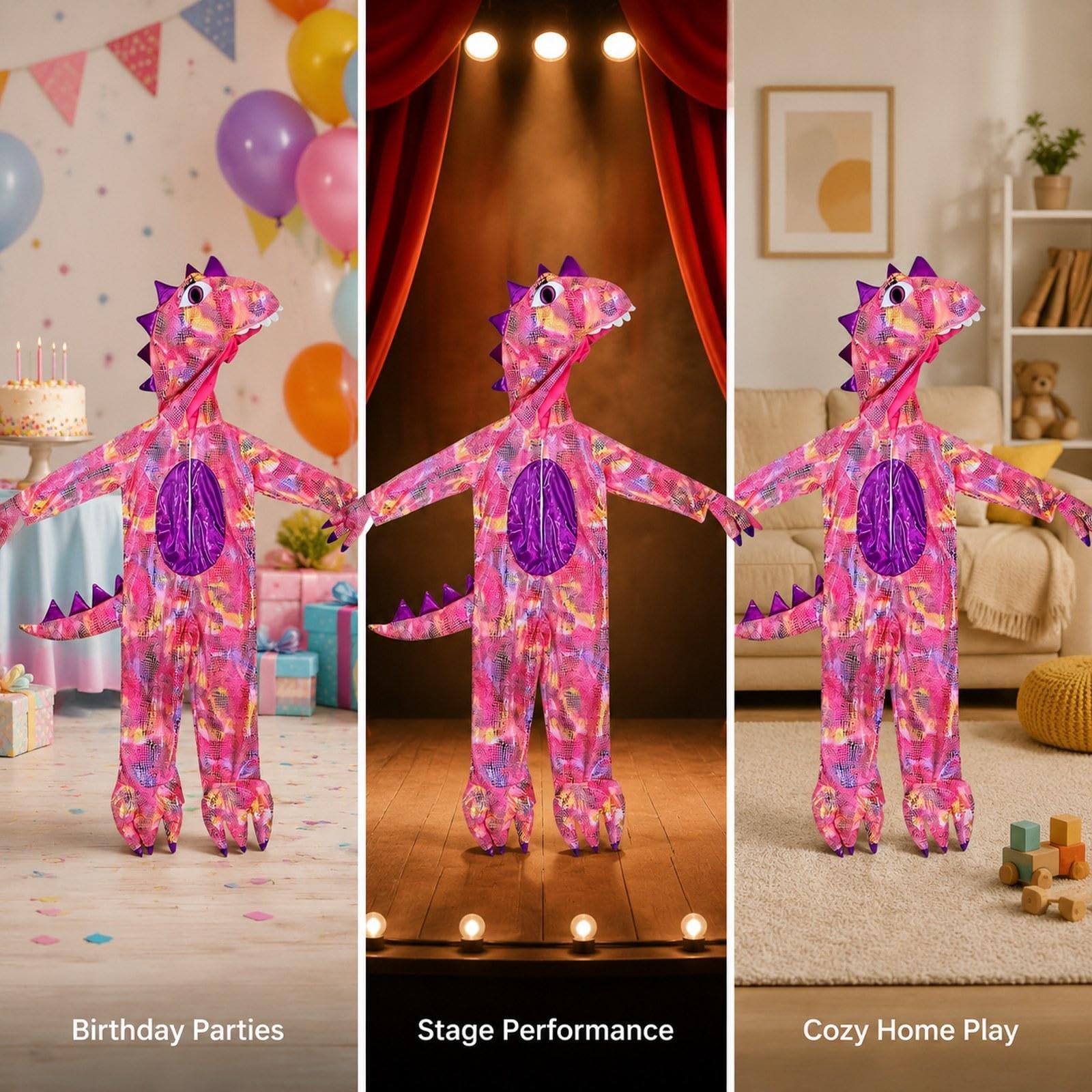 F Fityle Disfraz Dinosaurio para niños y niñas, Ideal para Fiestas Carnaval, XL