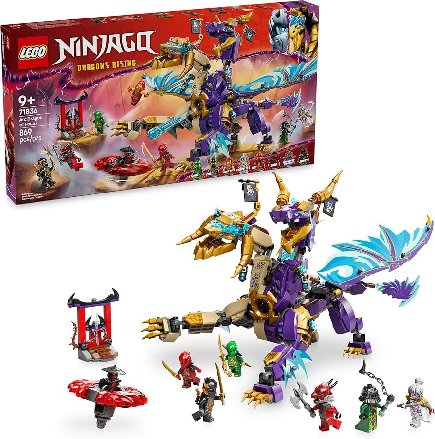 Amazon.com: LEGO NINJAGO Arc Dragon of Focus Battle Playset - Kids