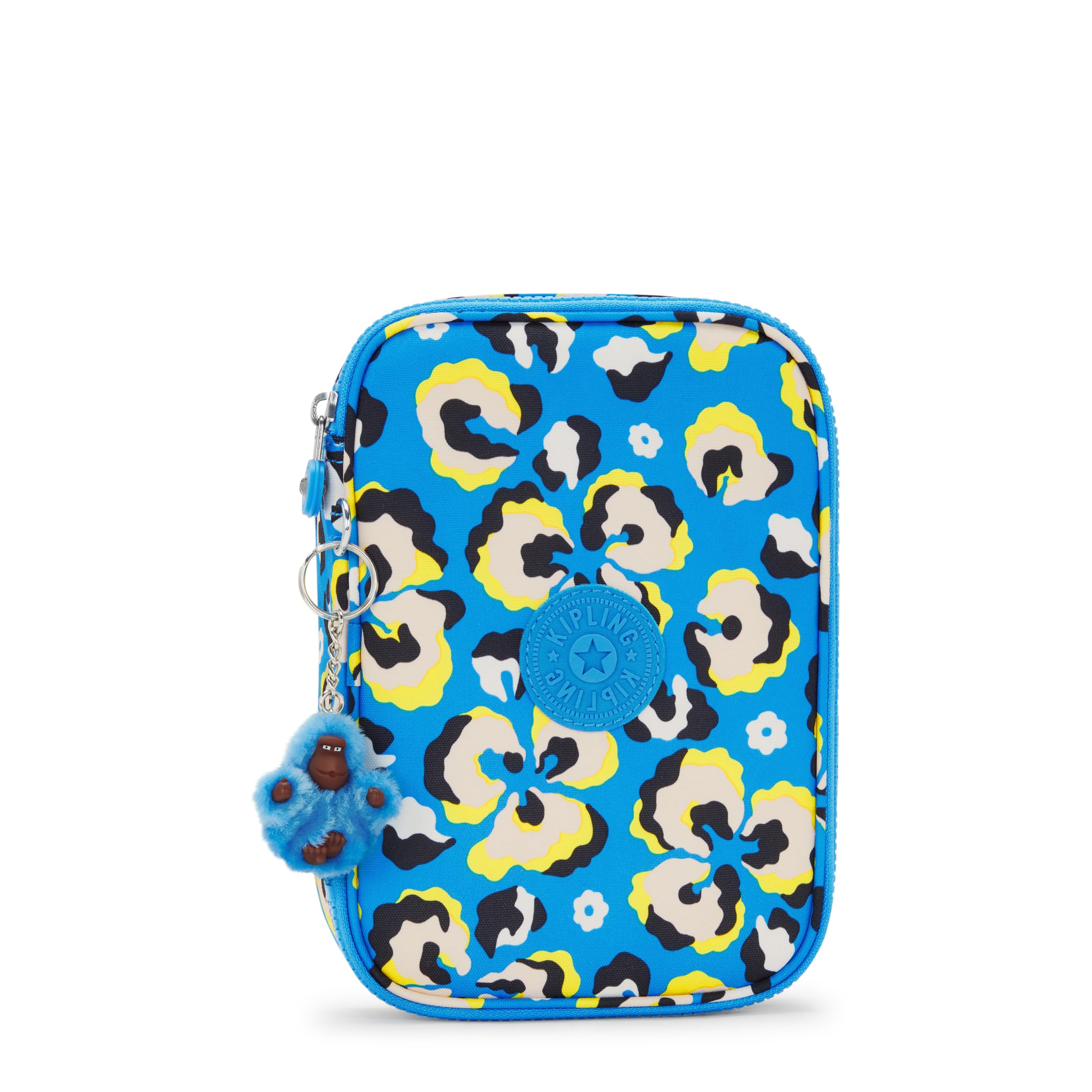 KiplingKipling 100 Pens Pouches/Cases, 21X5X15, Leopard Floral (Blue)