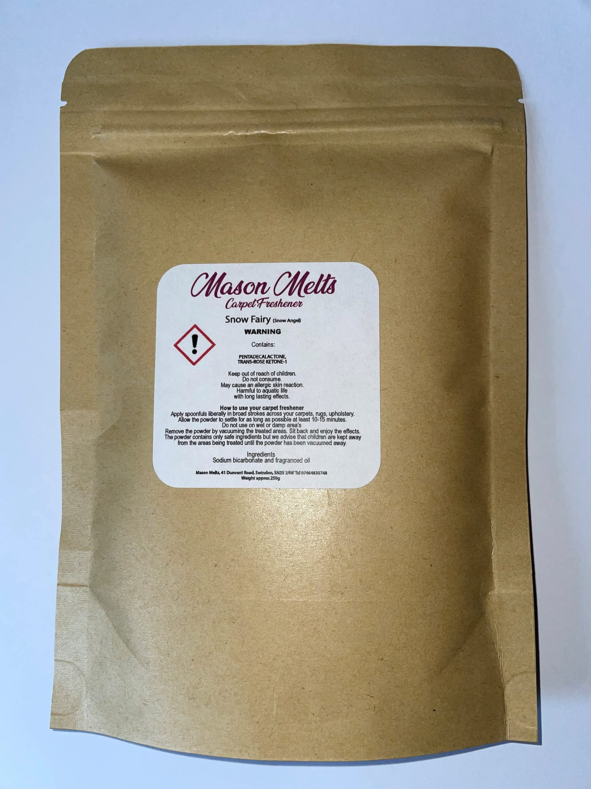 Snow Angel highly fragranced carpet Freshener Scented. Shake & Vacuum, Carpet Sprinkle. Carpet dust ~250g - Image 2