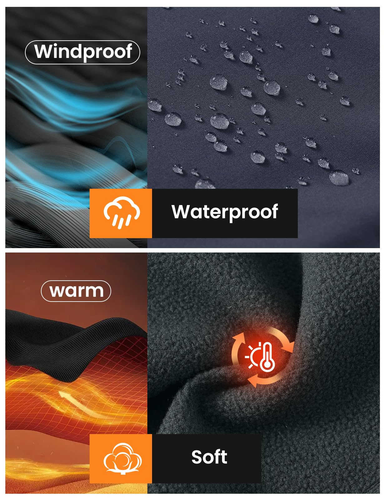 GymBrave Pantaloni Softshell Invernali Donna Impermeabili Imbottiti con Tasche a Zip per Trekking e Sci, Calda Pantalone da Esterno