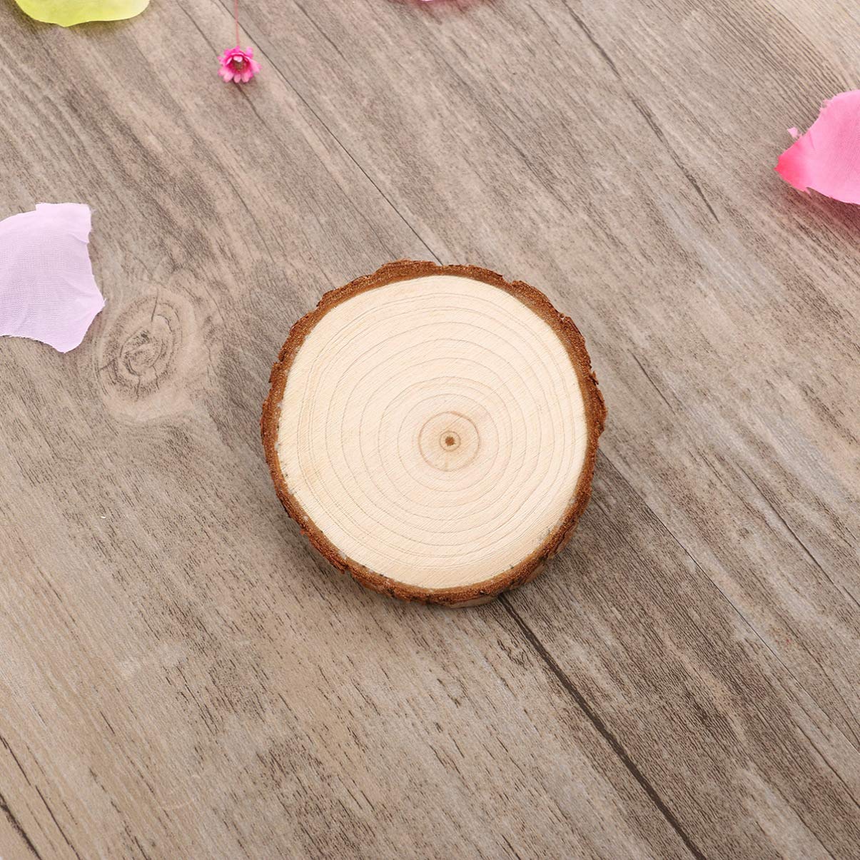 STOBOK Dischi in Legno Decorativi 7-9cm 10 Pezzi per Centrotavola, Fai da Te e Decorazioni Matrimonio