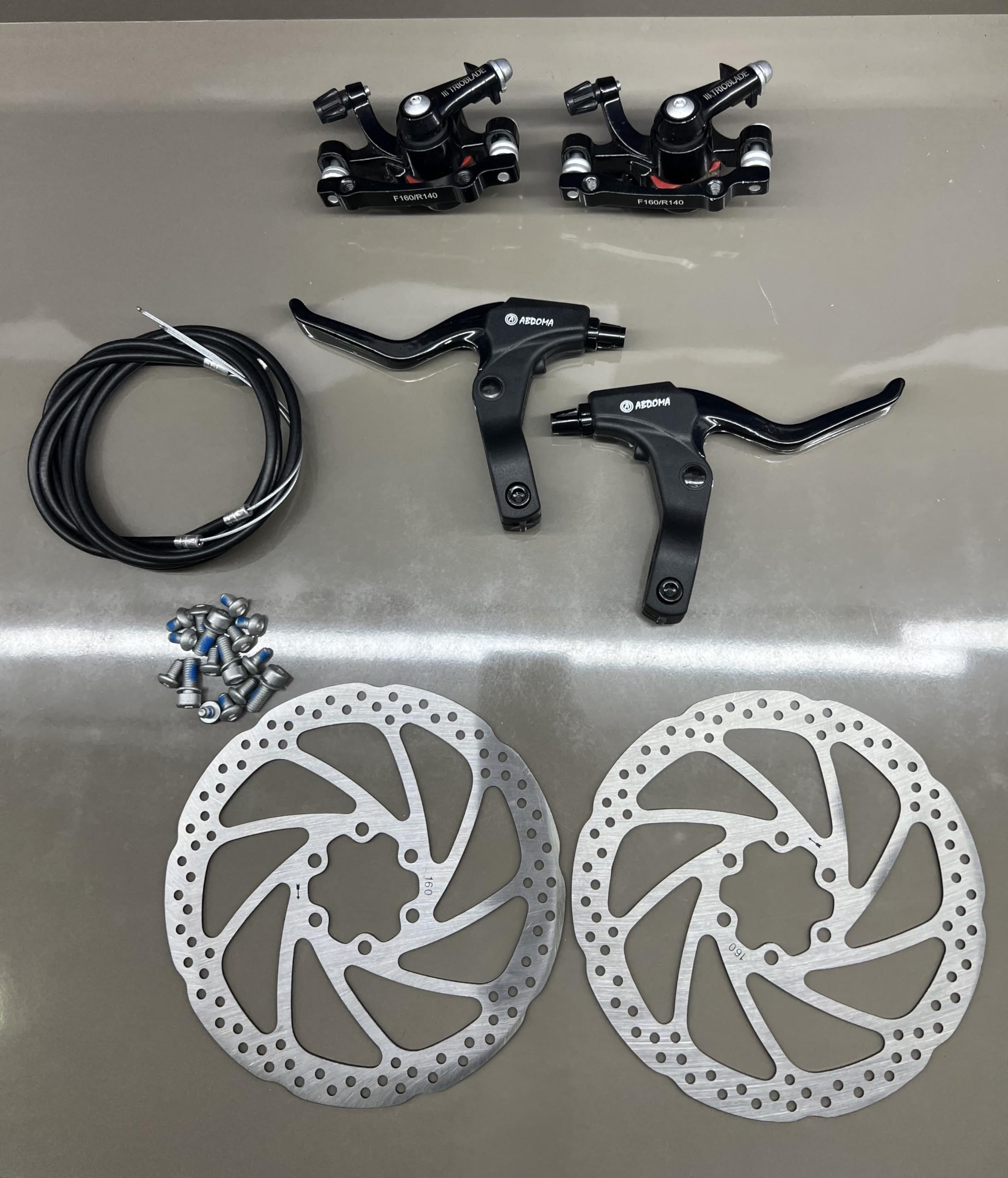 Bicycle Disc Brake Set 140/160 with Alloy Lever 455 for Adult Cycles/Mountain Bikes Set of 8 Pieces (B0CYT52TQC) Amazon Price History, Amazon Price Tracker