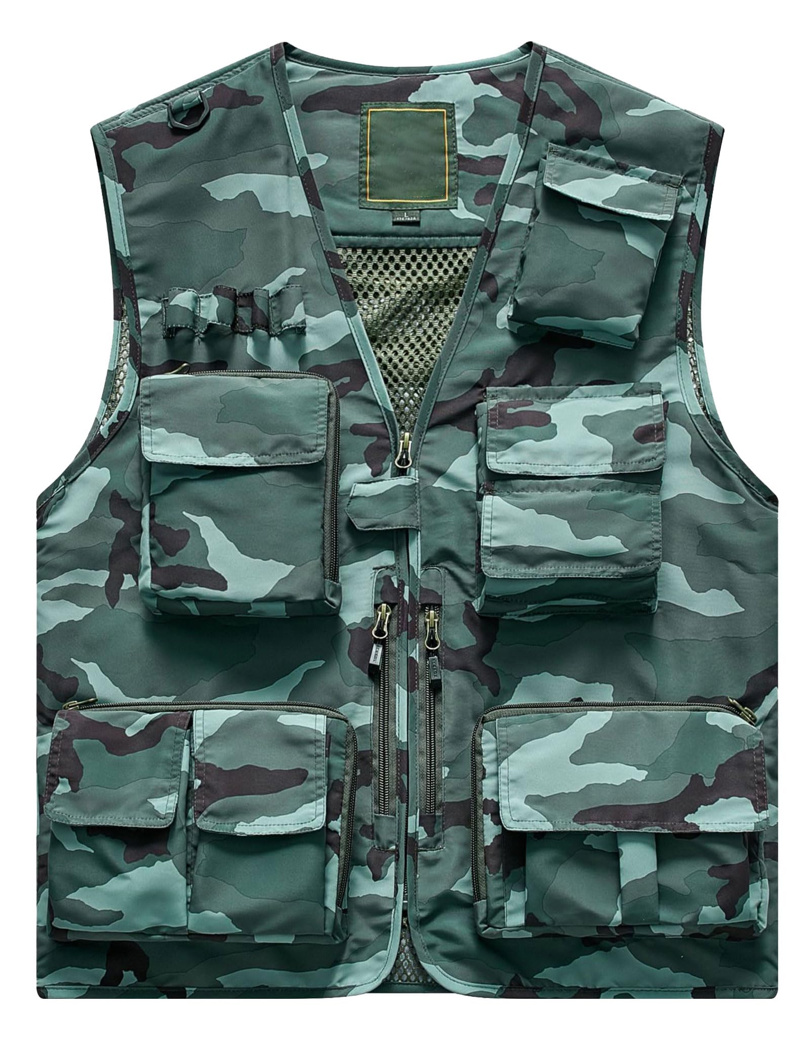 Men's Casual Lightweight Outdoor Fishing Work Safari Travel Photo Cargo Vest Jacket Multi Pockets-image-23