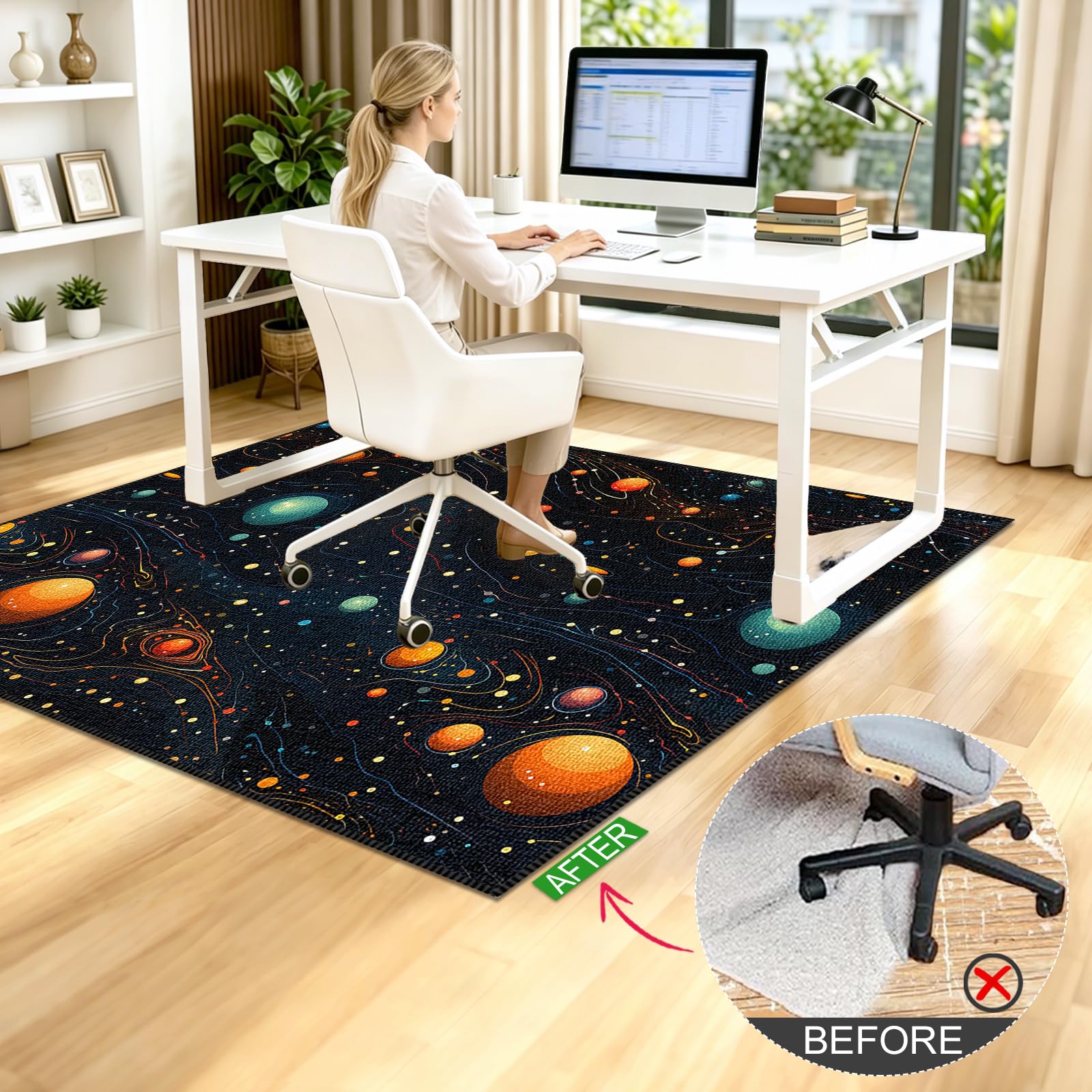 Alfombrilla Protectora para Sillas de Oficina 160x170cm