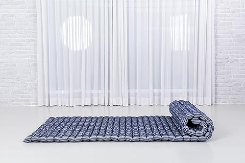 Miniatura 5 de Leewadee - Colchón plegable - Futón japonés enrollable -Alfombra de tatami triple pliegue - Cama de piso para invitados - Colchón de camping -