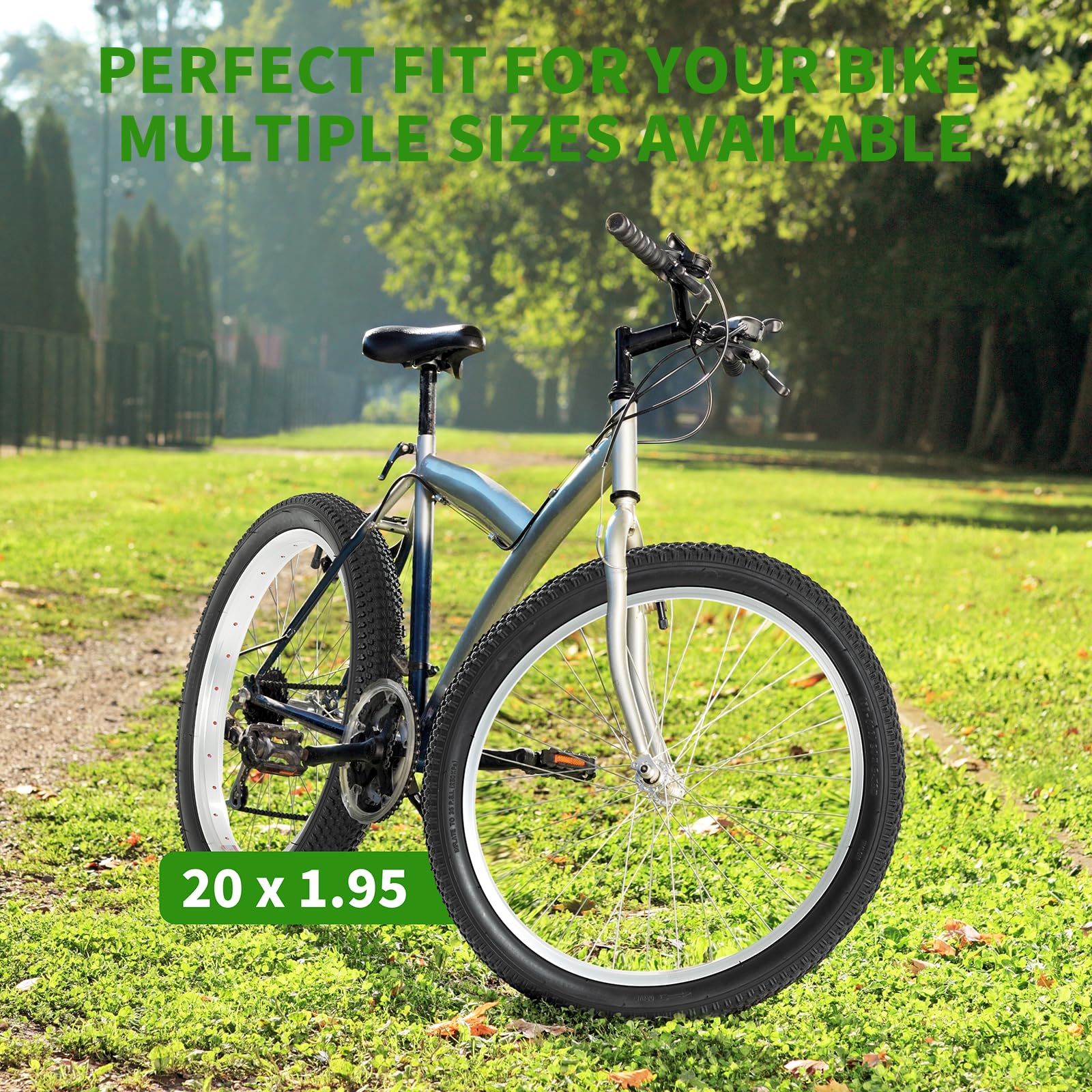 2 x opona i dętka MTB o wymiarach 50 x 5 cm, składana i odporna na przebicie, z parą dętek 1,75 - 2,125 i łyżką do rowerów górskich