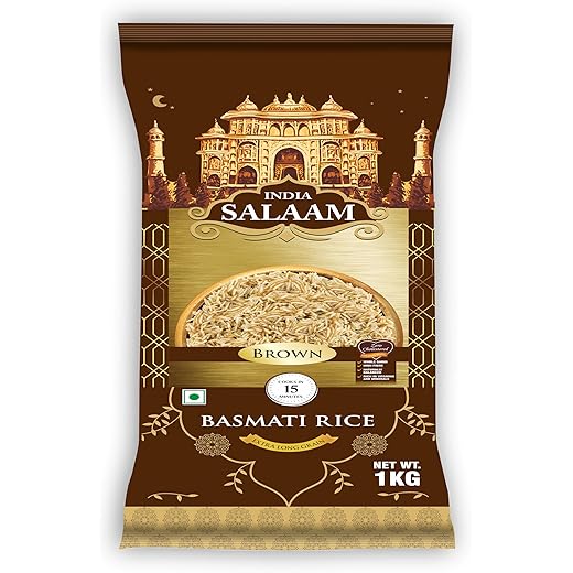 SALAAM Brown Basmati Rice 1kg - Whole Grain