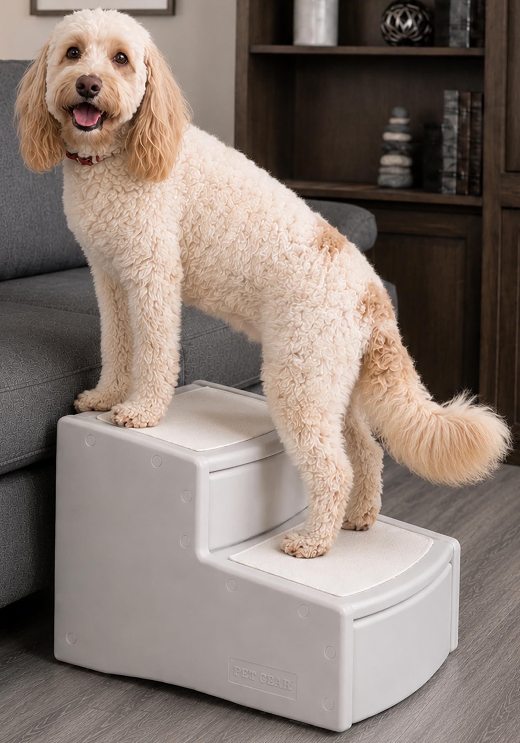 Pet Gear Easy Step II Extra Wide Pet Stairs, Sea Mist