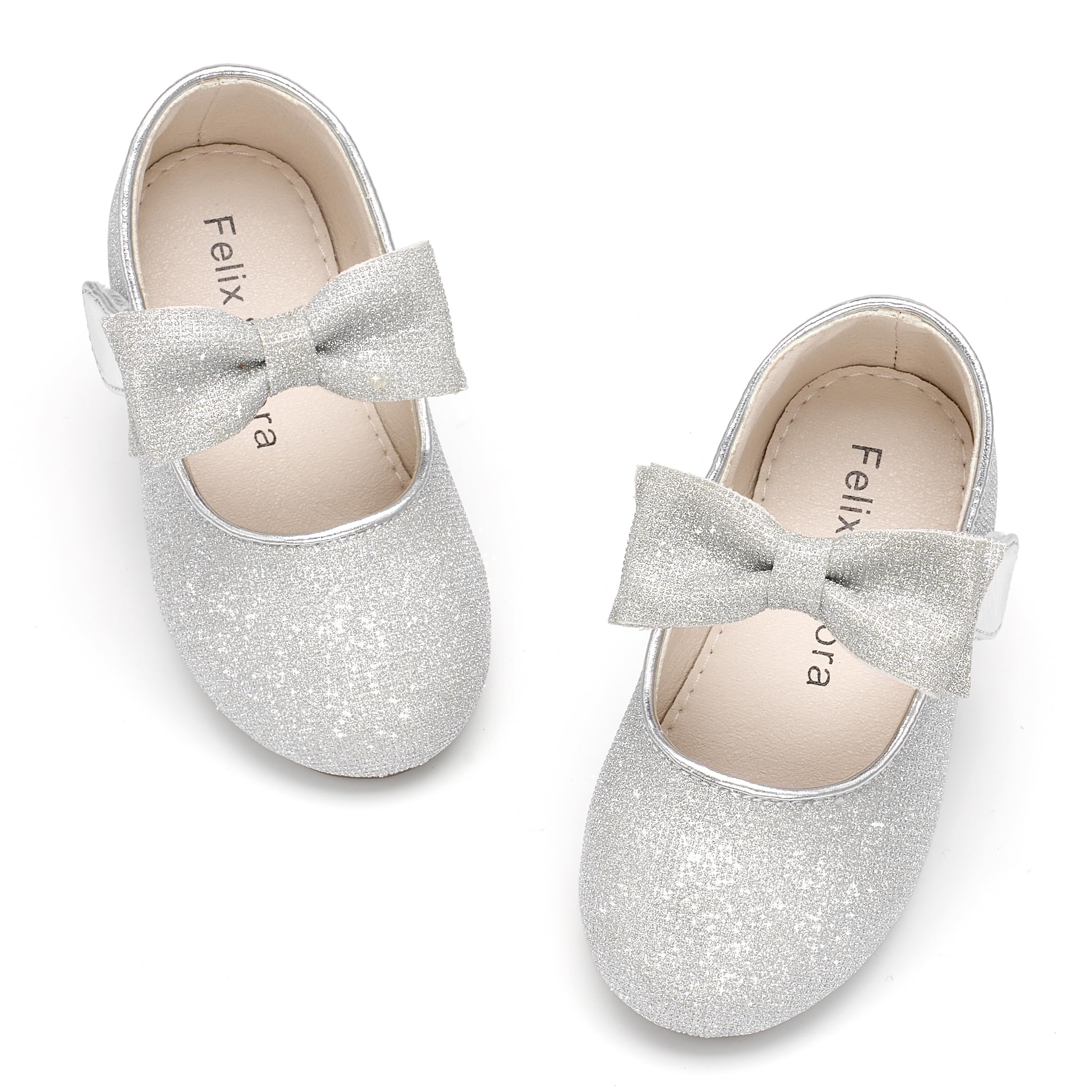 Felix &amp; Flora Toddler Flower Girl Dress Shoes - Girl Ballet Flats Party School Shoes Wedding
