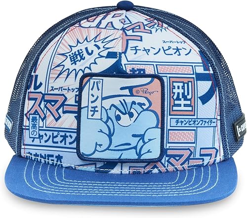 Miniatura 2 de XCAPSLAB Gorra de camionero Los Pitufos ajustable Snapback Malla Transpirable Sombrero de Bill Plano Talla única