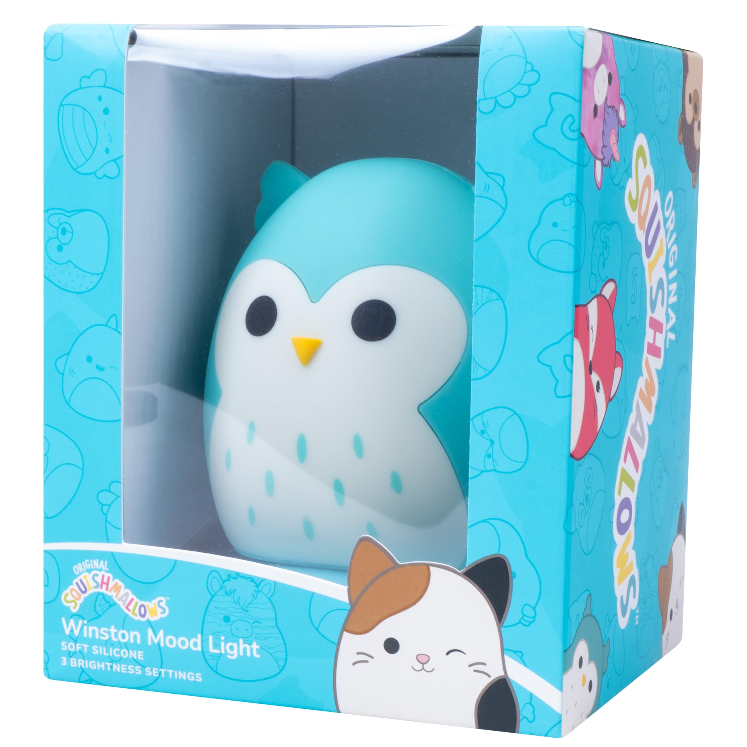 「Light Mellow Moonlight」 Fizz Creations Squishmallows Mood Light – Winston The Owl. USB or