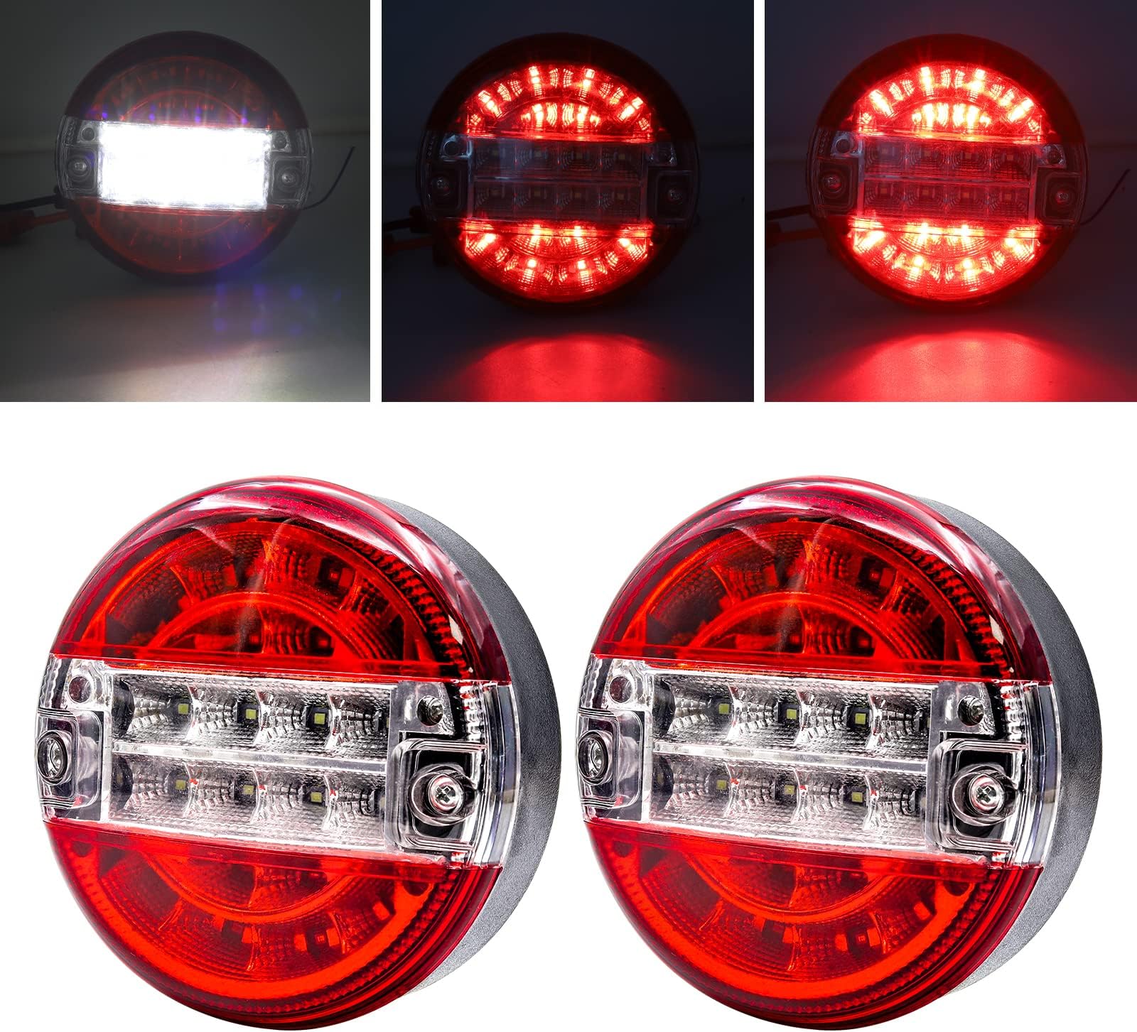 Lot De 10 Feux De Position Latéraux Pour Remorque - LED Rouge, 12V, Certifiés DOT/SAE