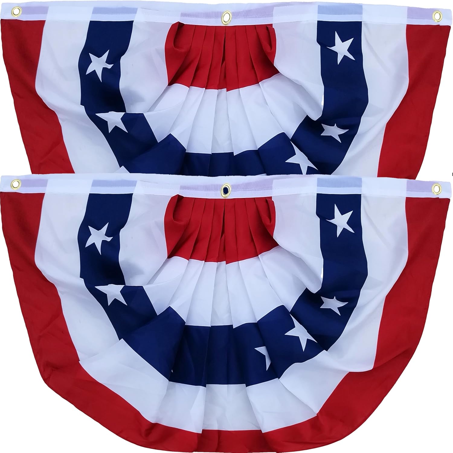 3x6fts America pleated Fan Bunting, 90x180cm US flag Patriotic Bunting,4th of July bunting, Memorial Day Flag, Veterans Day Decoration (3)
