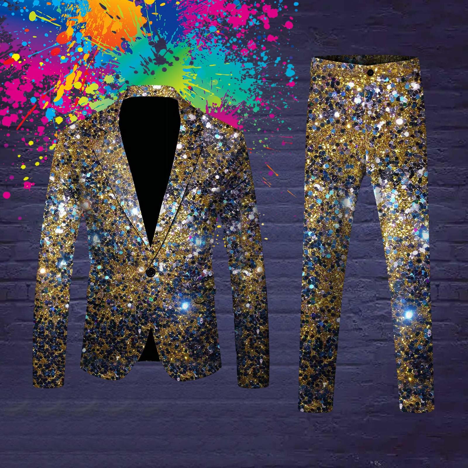 Traje de traje de lentejuelas para hombre, chaqueta de traje clásico para carnaval, disfraz de lentejuelas, traje de moda para fiestas, bodas, banquetes, bailes, trajes esmoquin