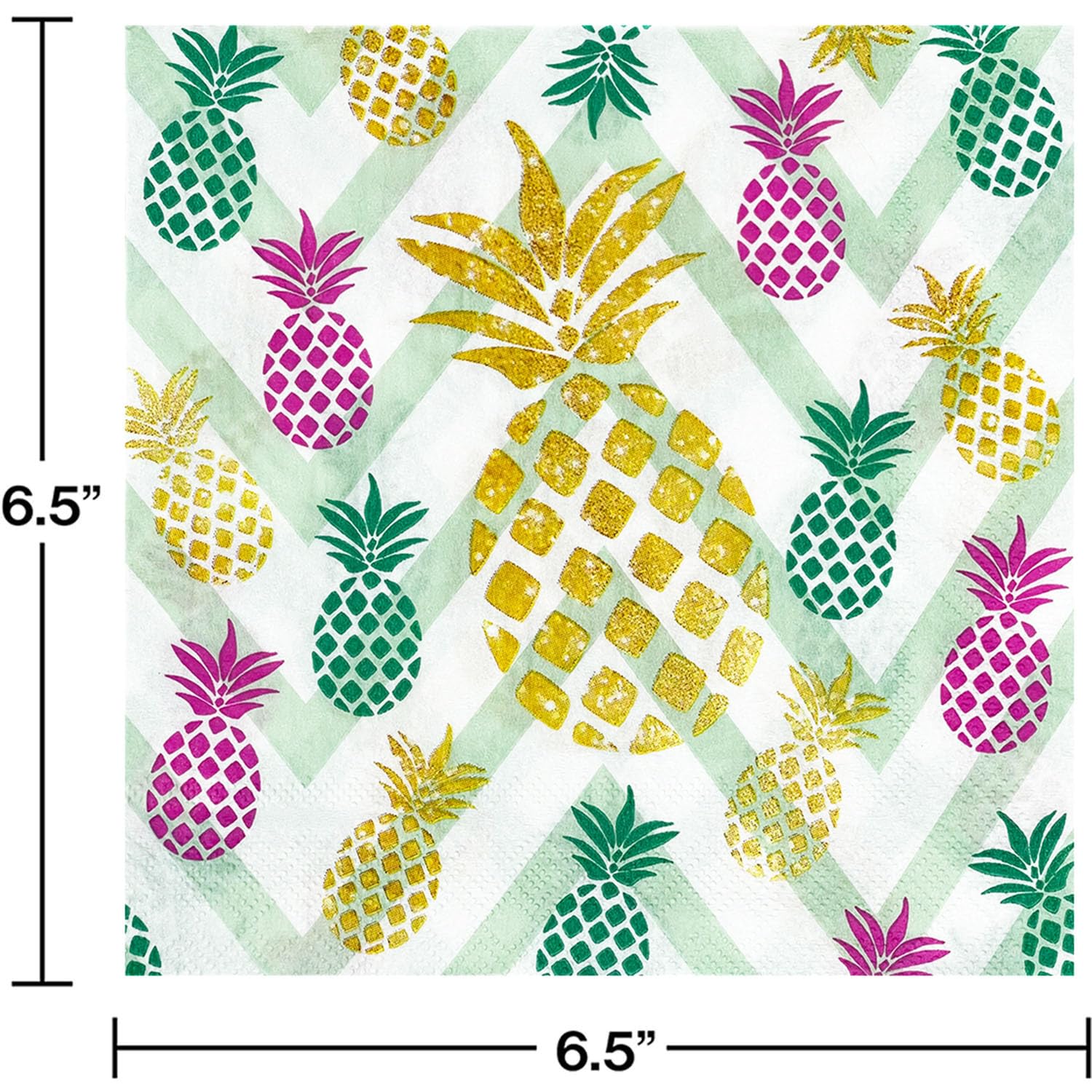 Servilletas Papel Rayas Verdes De Piña Desechables Servilletas Decoupage Cocktail Cumpleaños 2 Capas Toilet Papel Higienico Decoración de Mesa para Bodas,Fiesta en el Jardín 30 Paquetes(33x33cm）