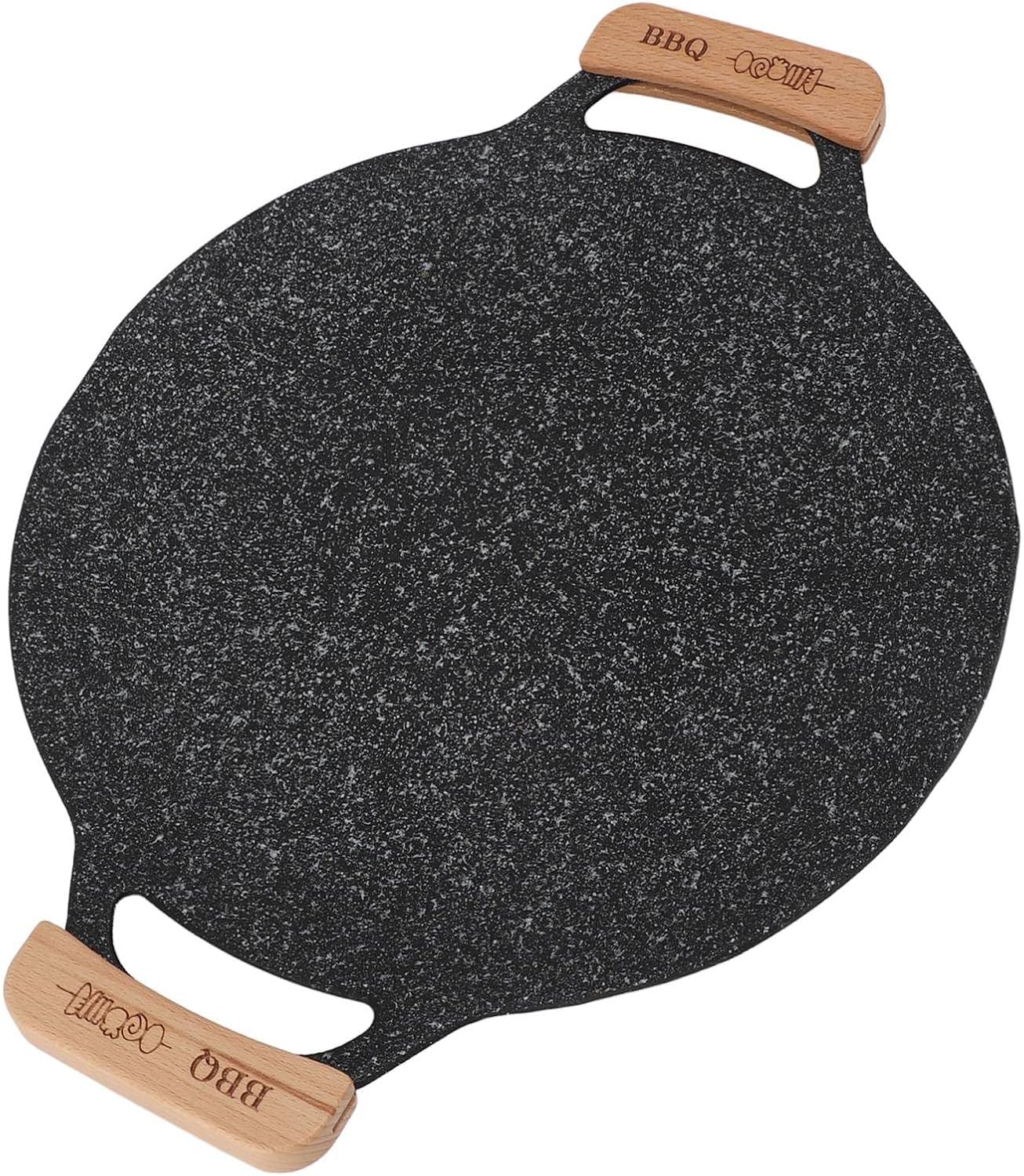 BBQ Grill Pan, Multifunctional Smoke Barbecue Grill Plate Circular Iron for Outdoor (L 47.24in Diameter)
