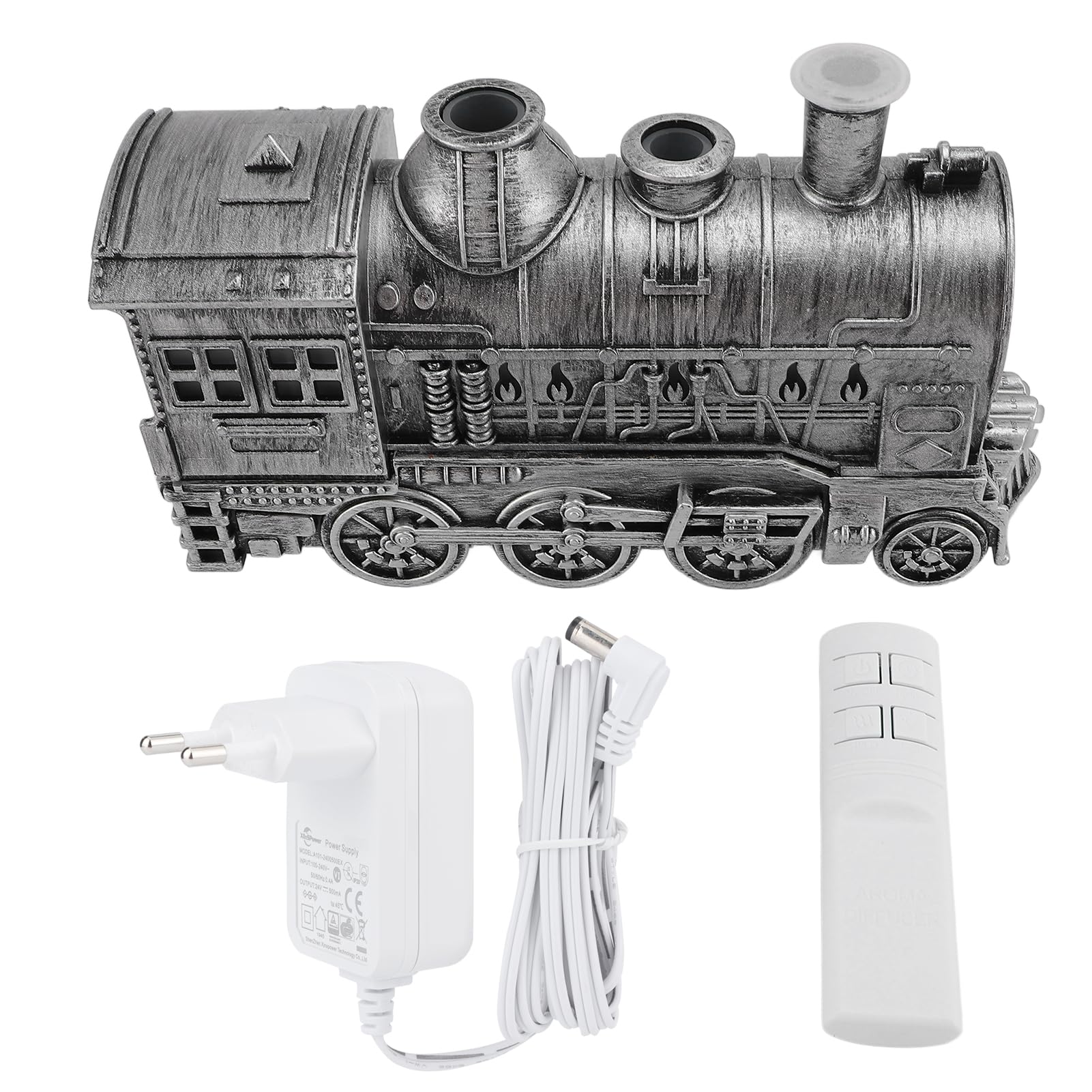 TOPINCN Diffusore per Oli Essenziali Train, 300ml Umidificatore Silenzioso con 2 Modalità Luce e Timer Telecomando per Camera da Letto Ufficio (Spina europea)