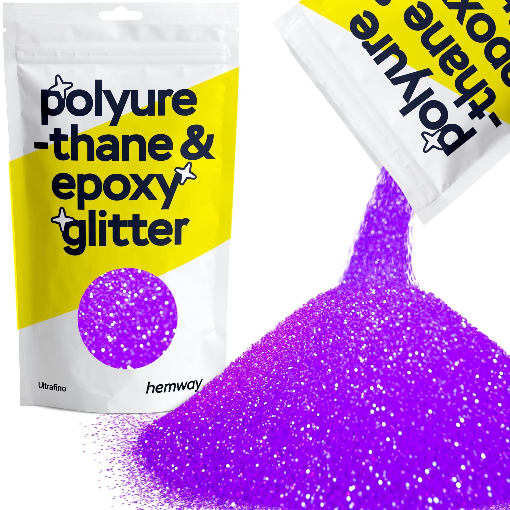 Hemway Resin Glitter Fluorescent Purple 100g Ultrafine