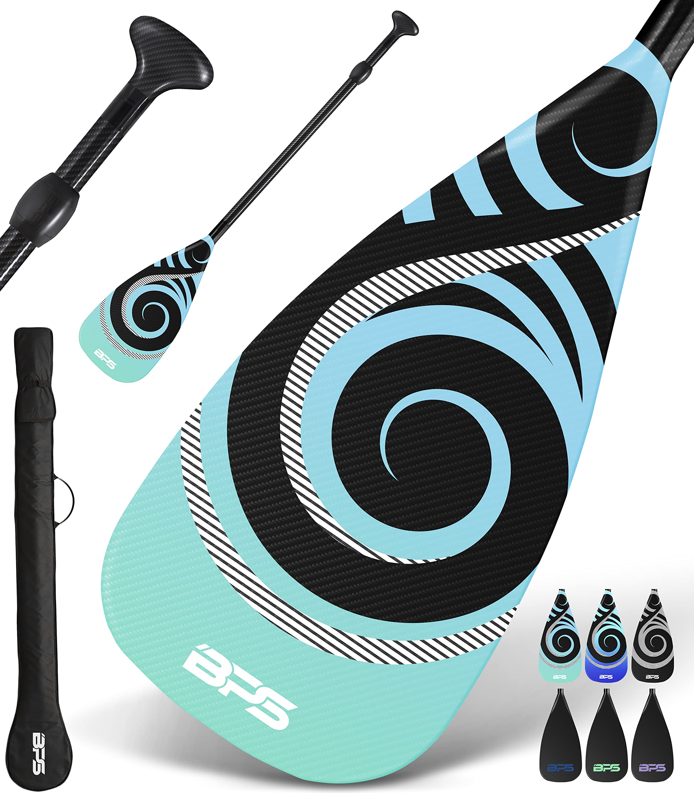 BPS New Zealand 2-Piece Carbon Fiber Paddle - SUP Paddle Adjustable Stand Up Paddle Board Paddle Lightweight Floating Paddleboarding