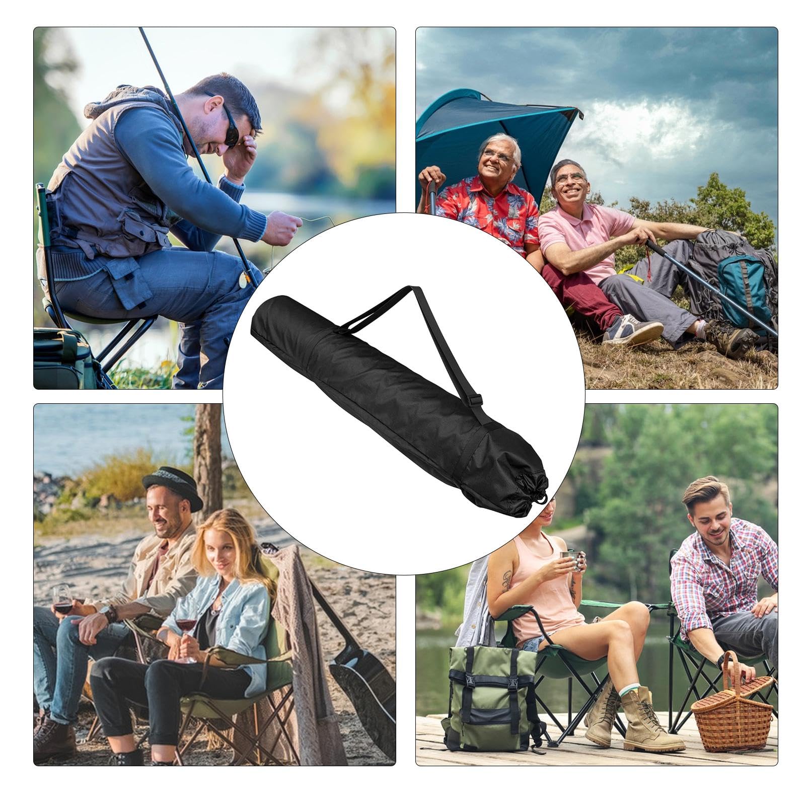 Sac De Rangement Pour Chaise Pliante - Plusieurs Tailles (65cm à 100cm) - Nylon, Fermeture à Cordon | Pour Camping, Randonnée - 3