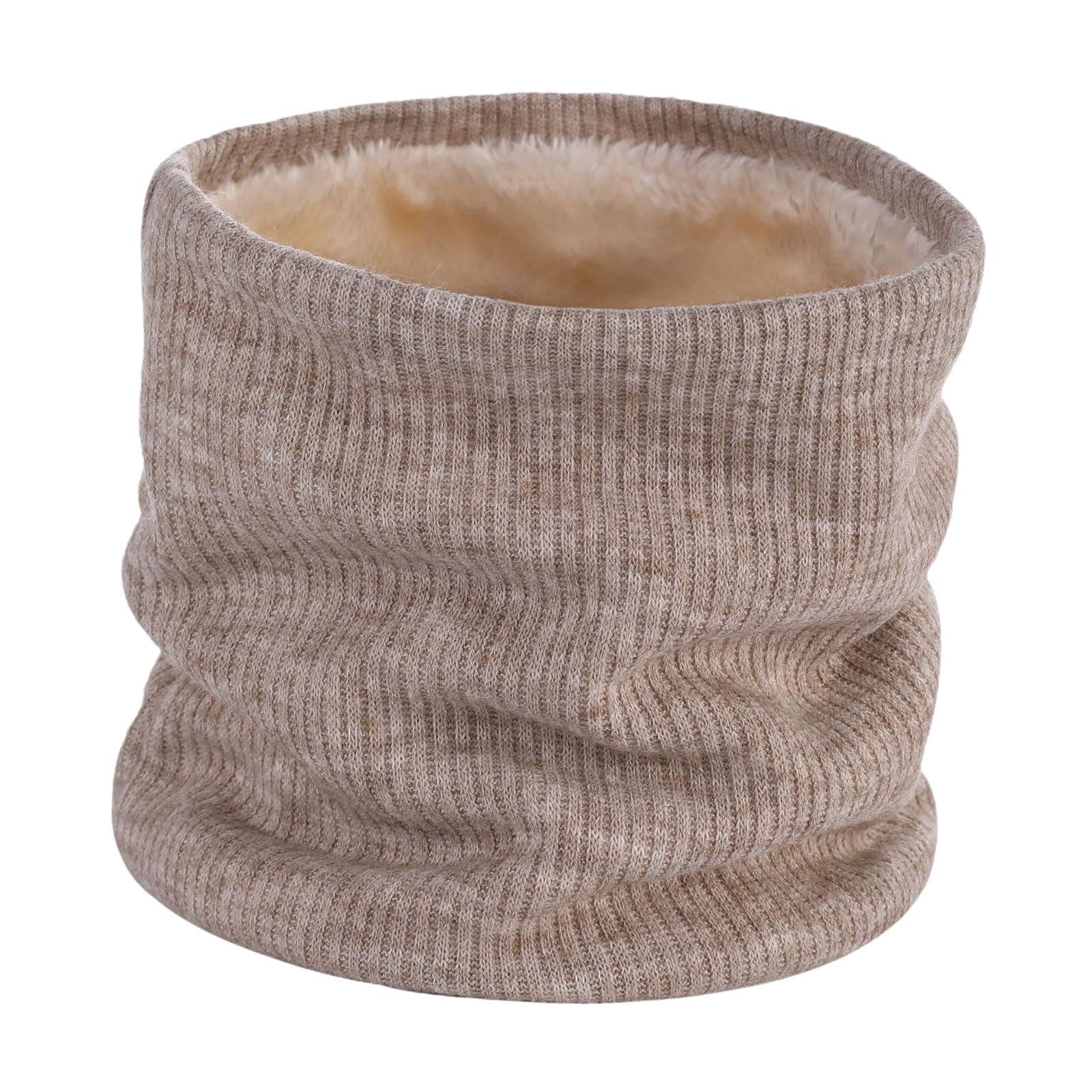 Winter Neck Warmer Women Men Thermal Snood For Snowboarding Bicycling Biking Beige | Womens Accessories | Scarves & Wraps-image-7