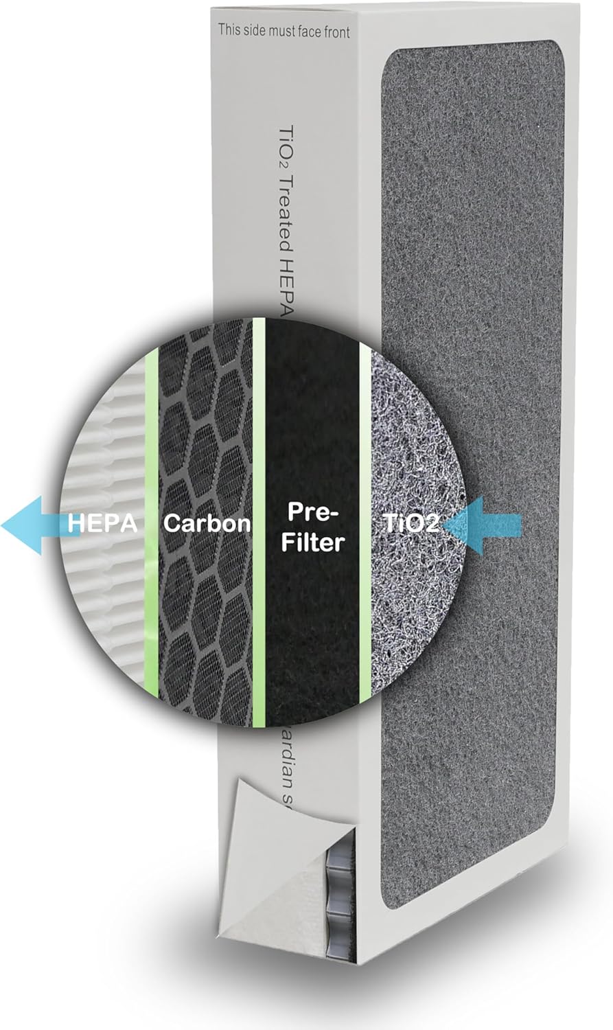 TiO2 Treated HEPA Filter Replacement for Electrolux Aerus Guardian Air Purifiers, True High-Efficiency HEPA Filter with 4-Step Filtration Compatible with Models F159B, F159A, 00498