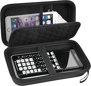 Graphing Calculators Case Compatible with Texas Instruments TI-84 Plus/TI-83 Plus CE Color Calculator, Storage Holder with Mesh Pockets for USB Cables, Pens, Pencil, Ruler and More (Box Only)