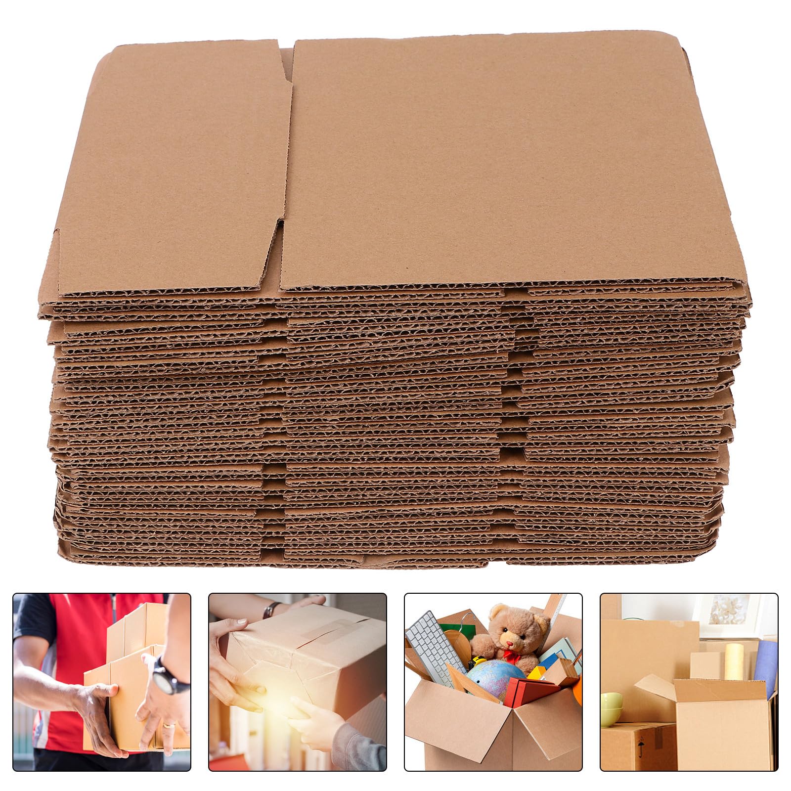 20 Stück 20 Stück Kleine Versandkartons aus Superhartem Kraftkarton K Stabile Verpackungskartons für Büro und Versand Stoßfeste Aufbewahrungswürfel Recycelbar