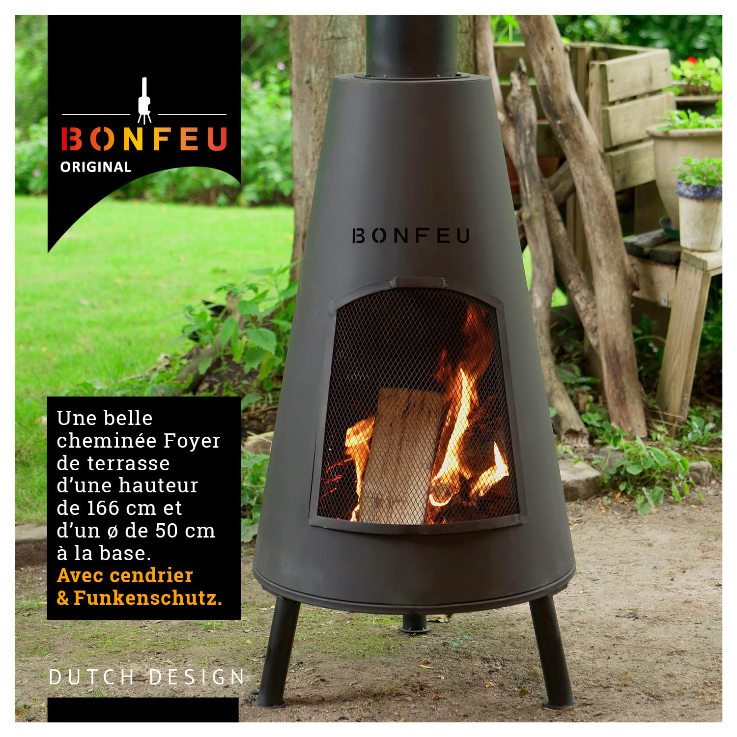 Poêle Bonfeu pour Jardin BONPYRA (Ø 60 CM) Noir