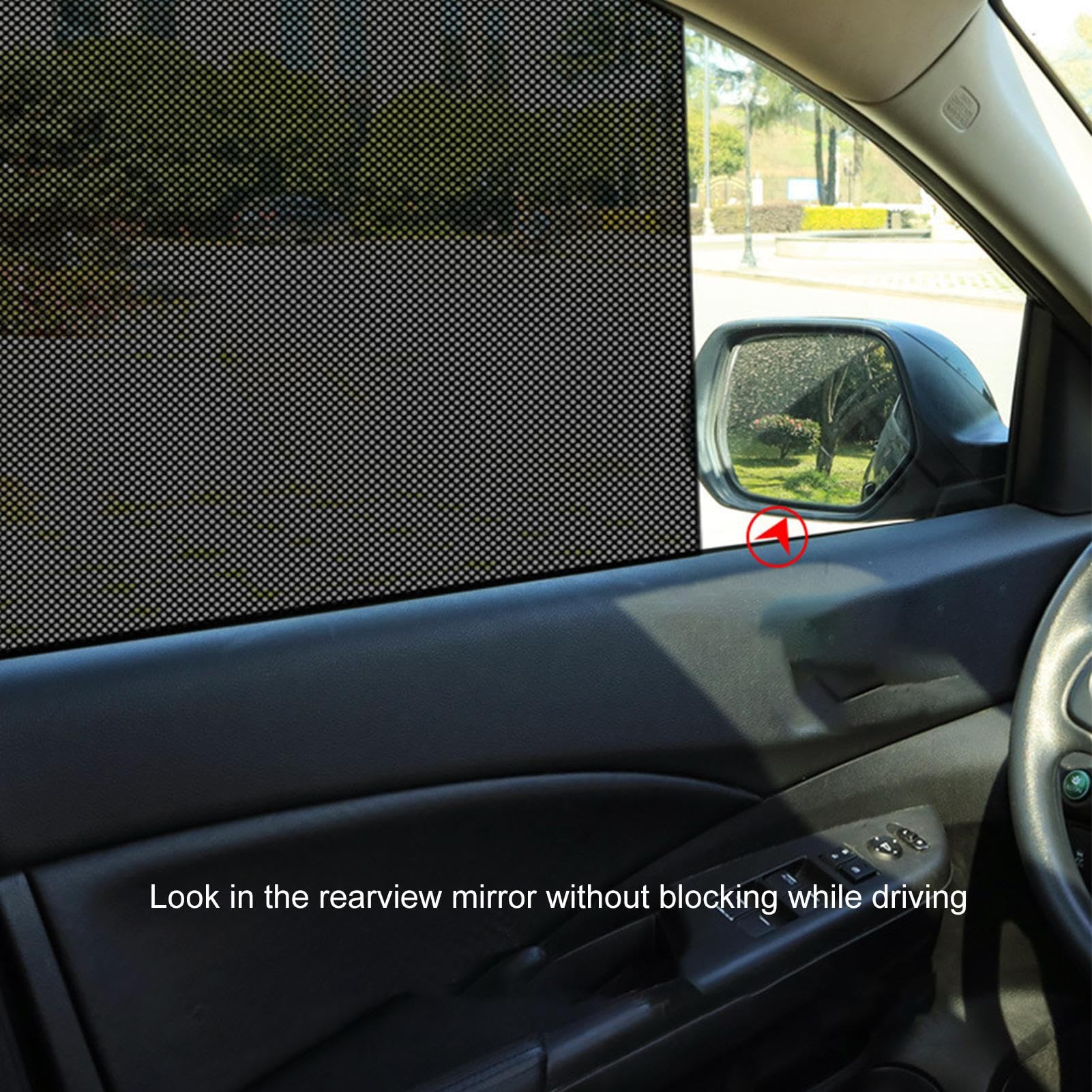 Amazon | 車のサイドウィンドウサンシェード静電気粘着フィルム、車や