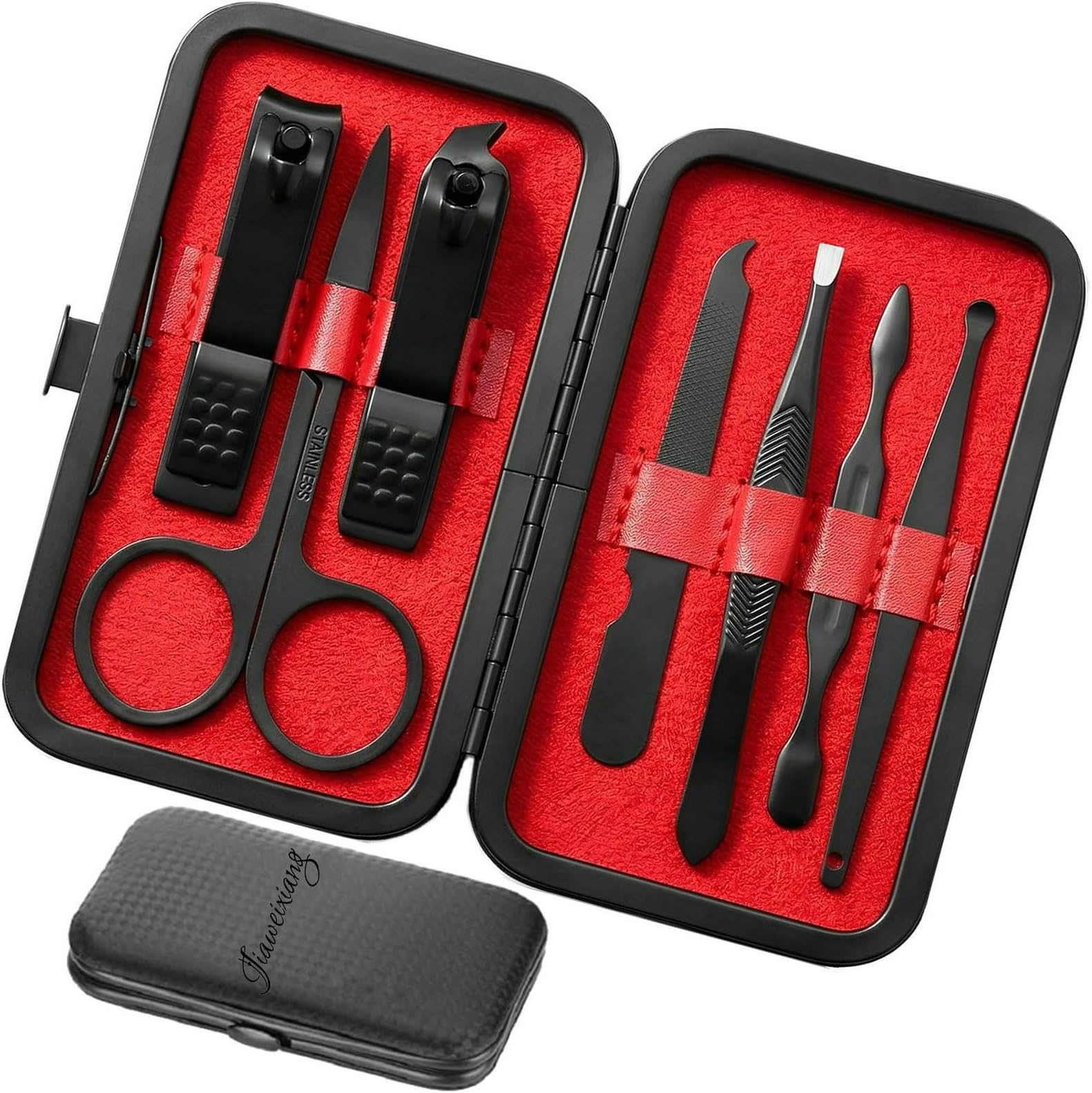 Manicure Set Men Travel Manicure Set Personal Care Kit Nail Clippers Mens Accessories Stainless Steel Nail Clippers Set Pedicure Set Nail Grooming Kit Gift for Men Women Husband Friend Parents