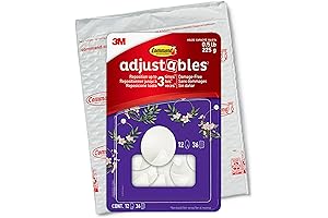 Command Strips, Round Command Hooks, Quartz, 1/2 lb. Capacity, 12-Hooks, 36-Strips, Decorate Damage-Free