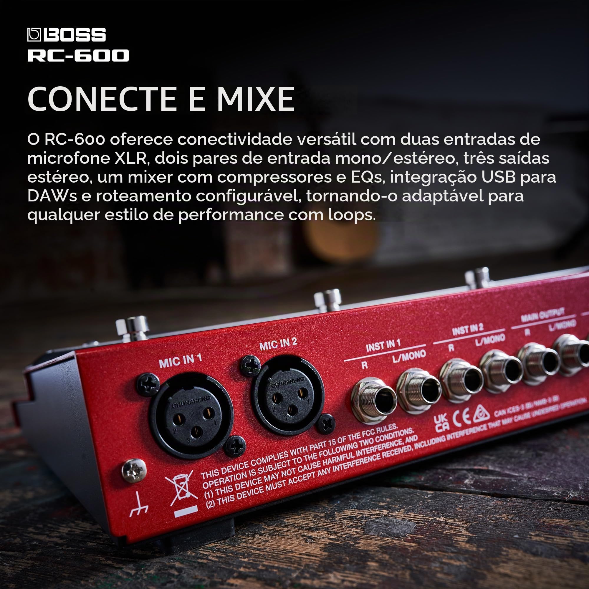 BOSS Estação de loop RC-600 baseada em piso com seis faixas