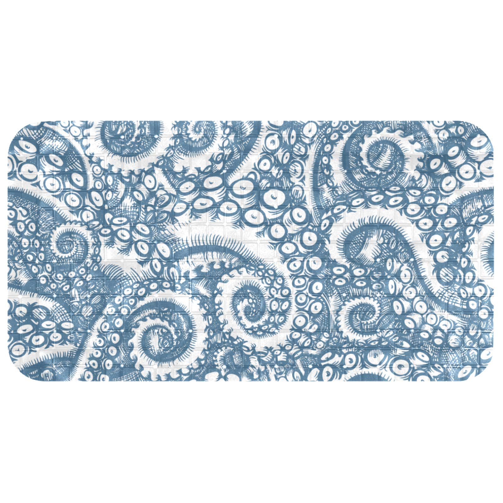 Tapis de bain antidérapant éléphant et nuages 60x35 cm