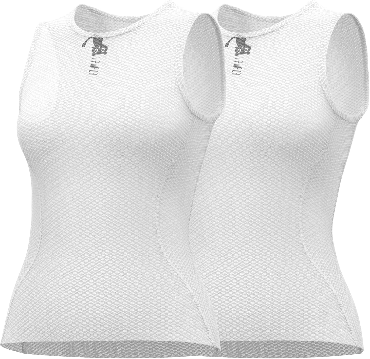 LAMEDA Women Sleeveless Cycling Undershirt Quick Dry Bike Base Layer Vests Mesh Breathable Bicycle Jerseys Biking Tank Tops
