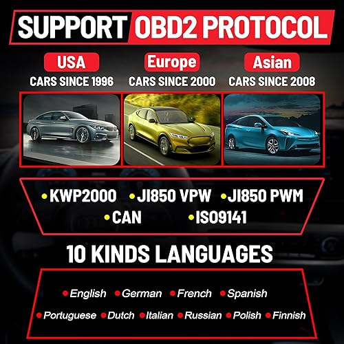 Miniatura 2 de Lector de código de automóvil AT300, escáner de código de automóvil OBD2, lector de código de falla de luz del motor, escáner de código de falla