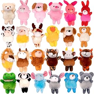 24 Pack Small Stuffed Animals Bulk Gifts for Kids (2.3/2"-2.5/3.5" Each), Party Favors Toys for Girls, Easter Basket Stuffers Christmas Stocking Plushies (24PCS)