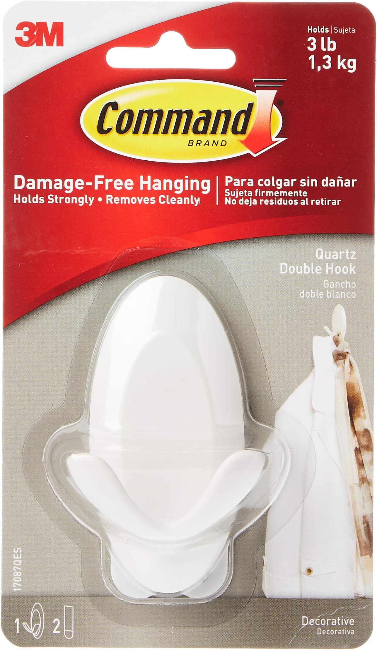 3M 17087Q Quartz Double Hook