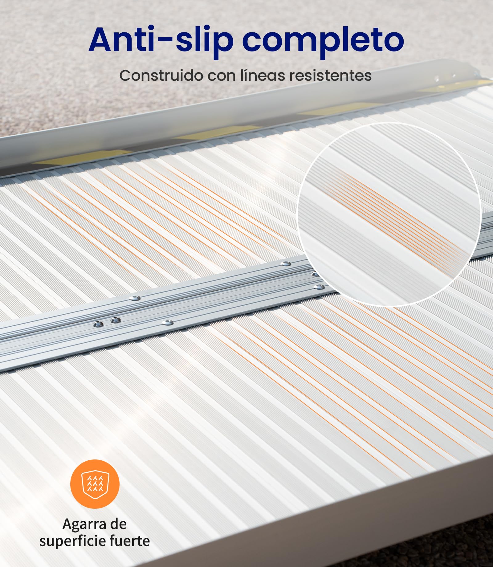 VOCIC CP32 Rampa plegable para silla de ruedas, 90 cm, para escaleras | Rampa de aluminio duradera hasta 300 kg para silla de ruedas, 76 cm, extraancha, ligera, adecuada para el hogar y el coche