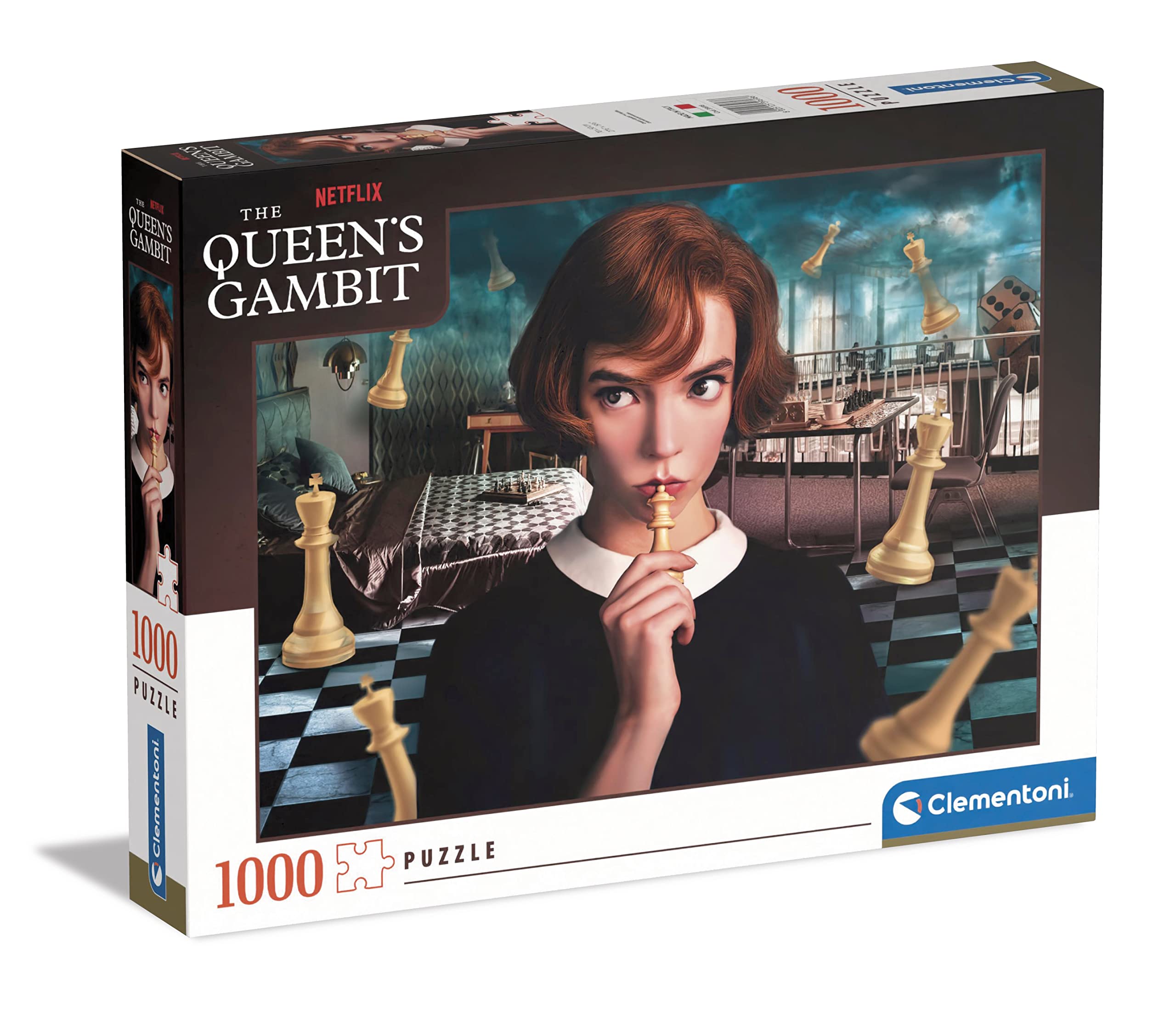 Clementoni - 39698 - Puzzle Queen'S Gambit - Jigsaw Puzzle 1000 Pieces, Jigsaw Puzzle for Adults Puzzle Netflix - Made In Italy