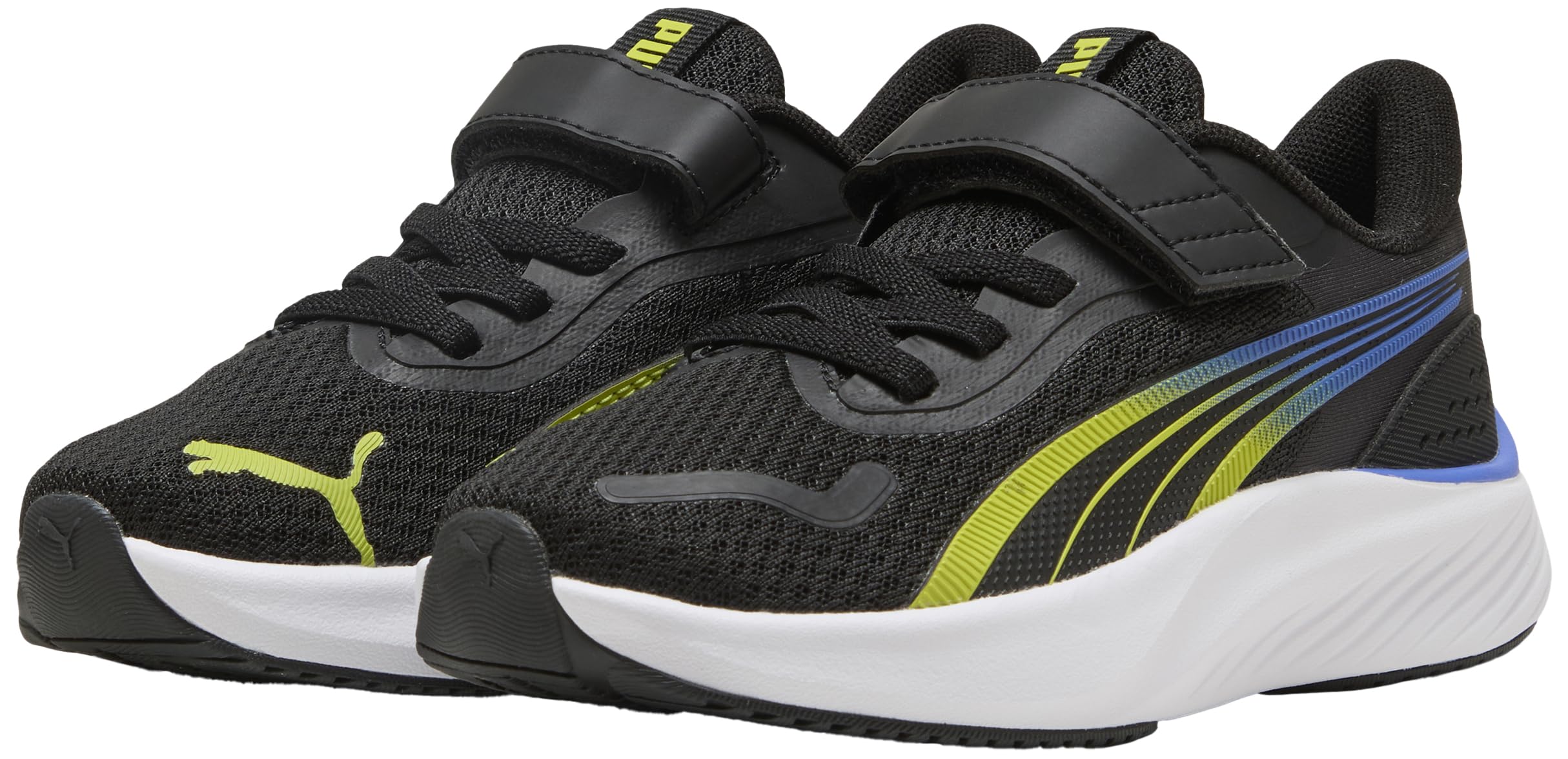 PUMA Pounce LITE AC+ PS Sneaker, czarno-Lime Smash-Royal Sapphire, 12,5 UK dziecko, Puma Czarny Lime Smash Royal Sapphire, 31.5 EU