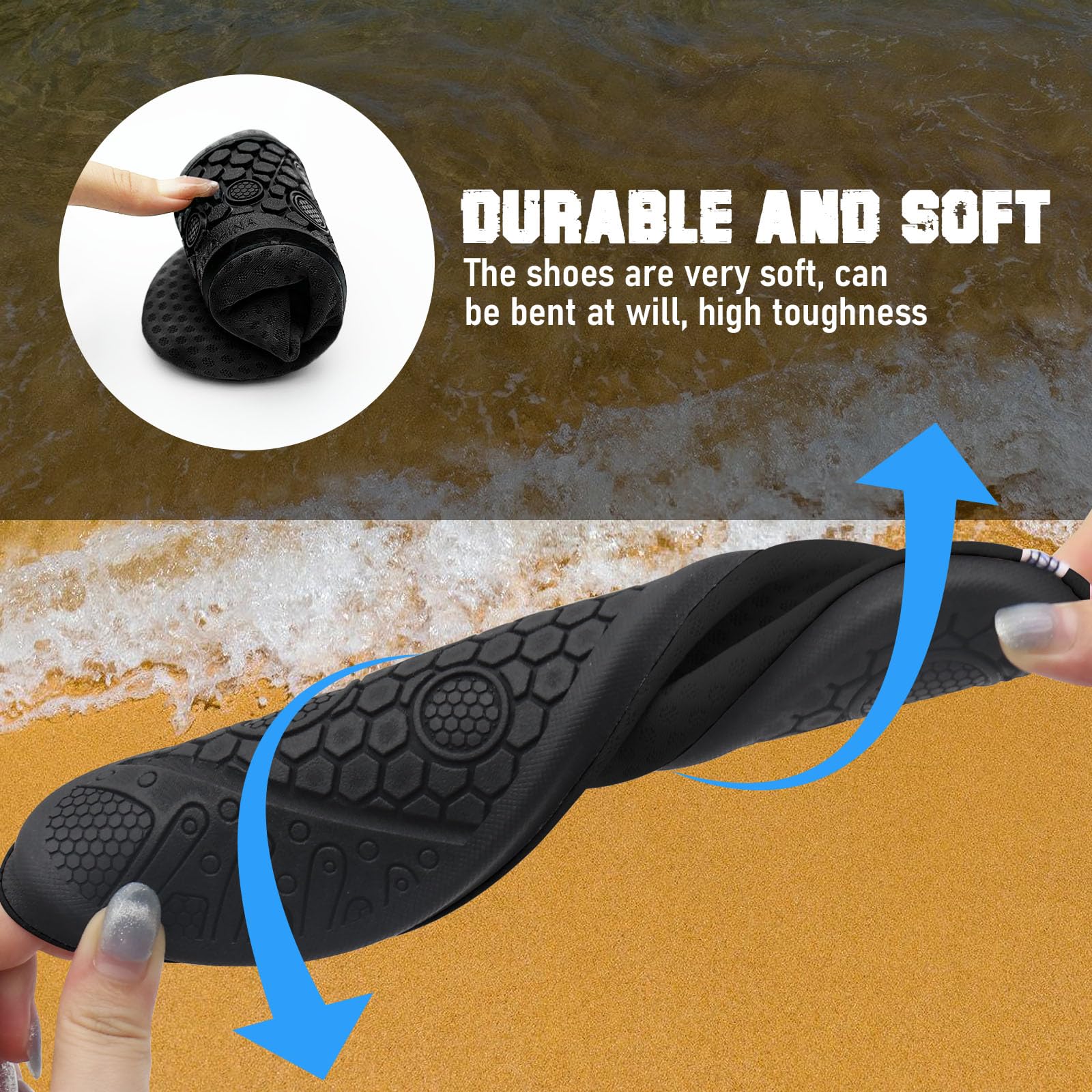 FANWINKJ Scarpe da Nuoto e Yoga, Scarpe da Acqua Traspiranti ed Eleganti per la Spiaggia, Lo Sport, Il Surf e Il Nuoto, Uomini e Donne