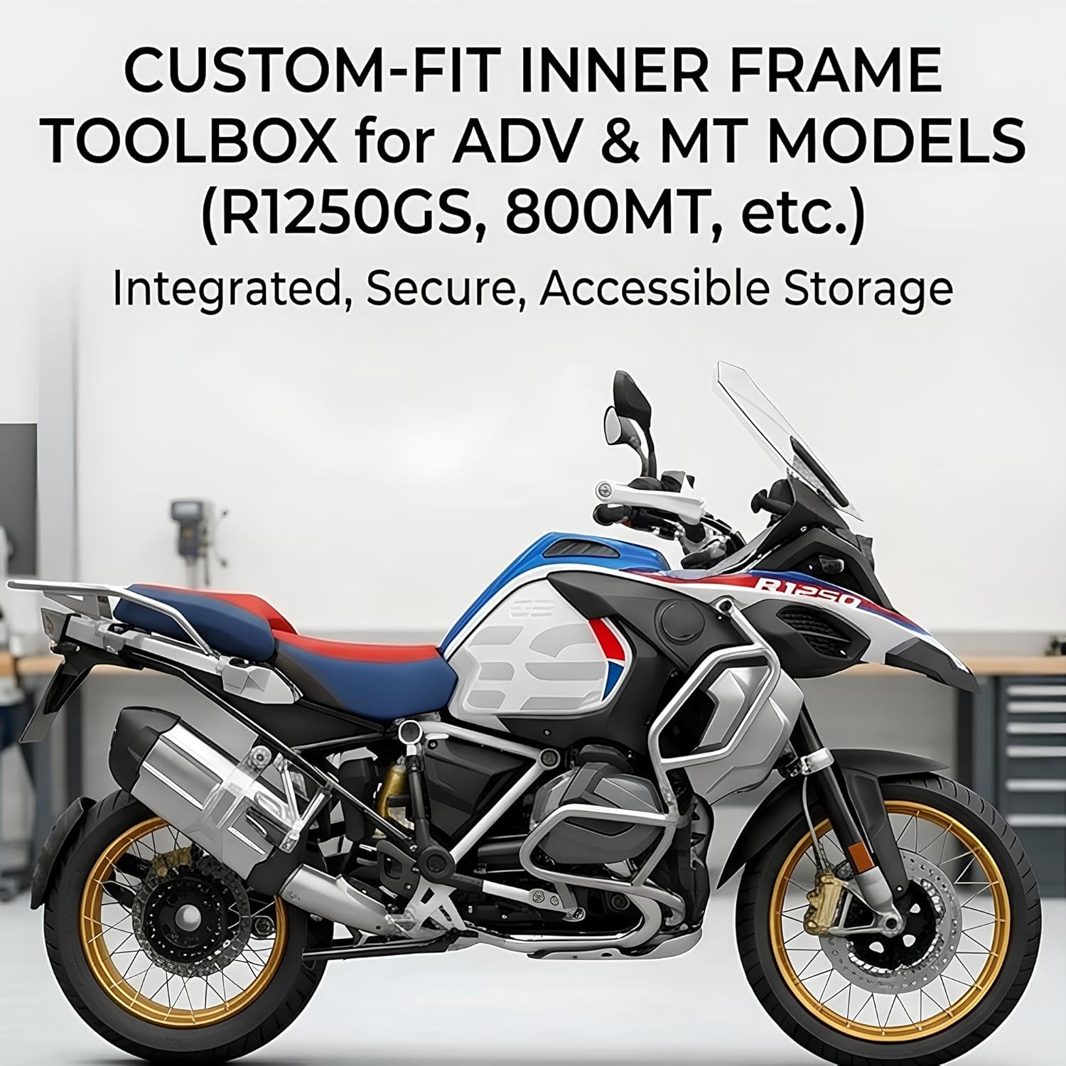 Motorcycle 450MT Concealed 3.8 Liters Storage Box Expedition Vehicle Universal Toolbox For Motorbike MT450 450 MT CF450 2023 2024-800MT 650MT