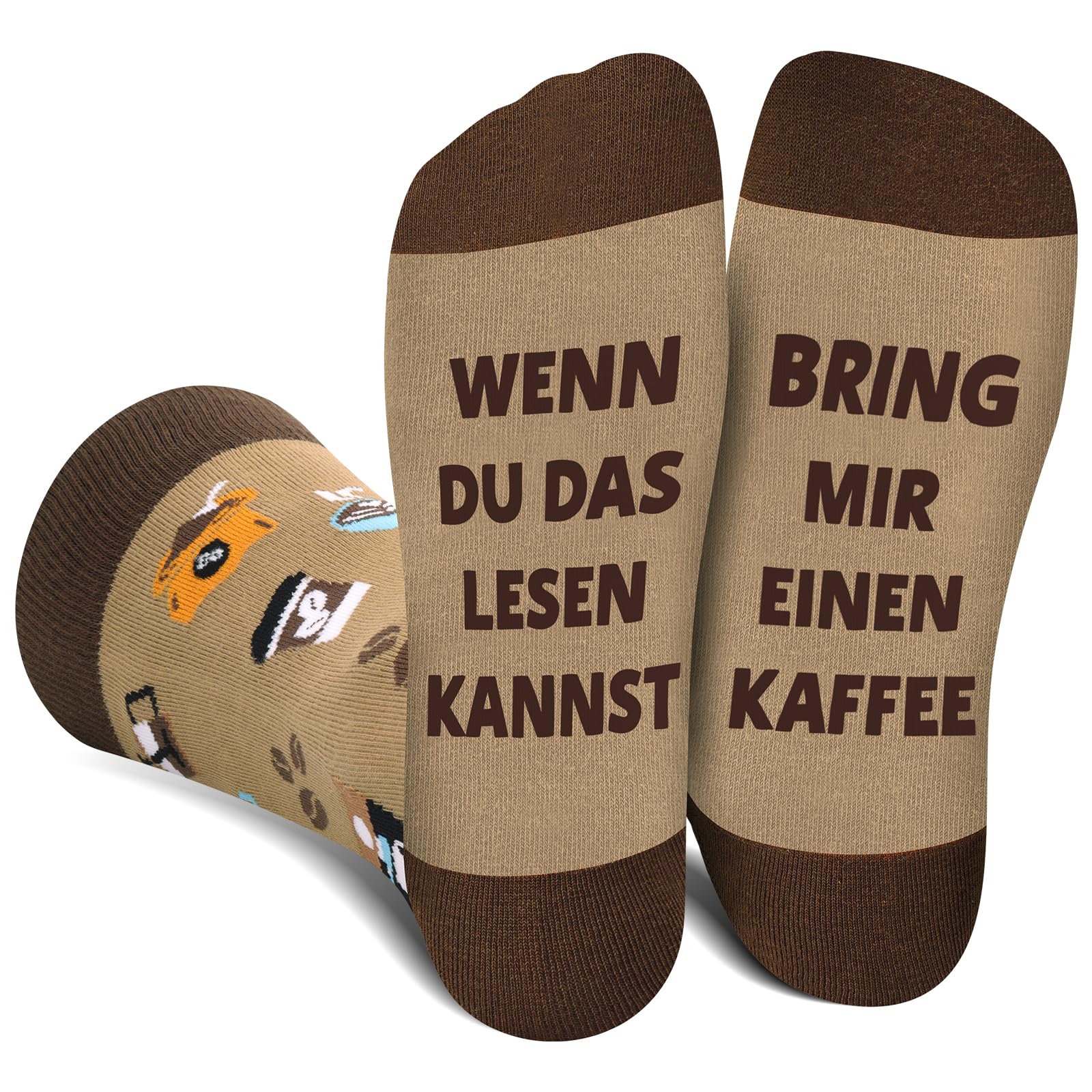 AGRIMONY Lustige Kaffee Socken Herren Papa Junge -Wenn Du Das Lesen Kannst - Männer Witzige Geschenk Vatertag Weihnachten Strümpfe Geschenkideen