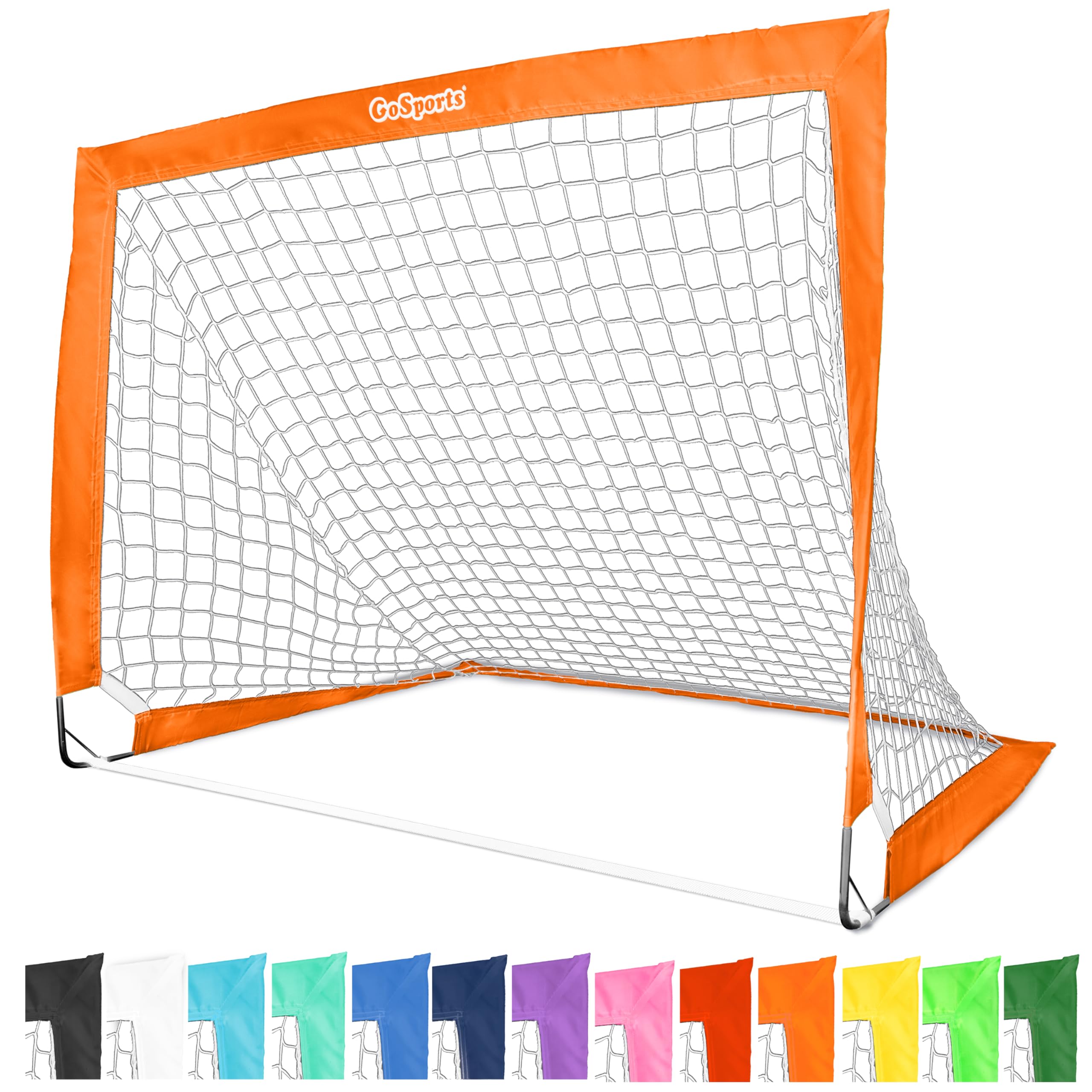 GoSports Team Tone 4 ft x 3 ft Portable Soccer Goal for Kids - Pop Up Net for Backyard - Orange-picture-14