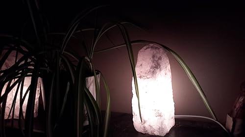 Miniatura 5 de Lámpara de cuarzo rosa rosa espécimen de cristal natural mineral áspero decoración luz de noche