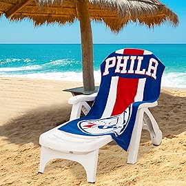 NORTHWEST The Company NBA Philadelphia 76ers Beach Towel, 30 x 60, Zone Read